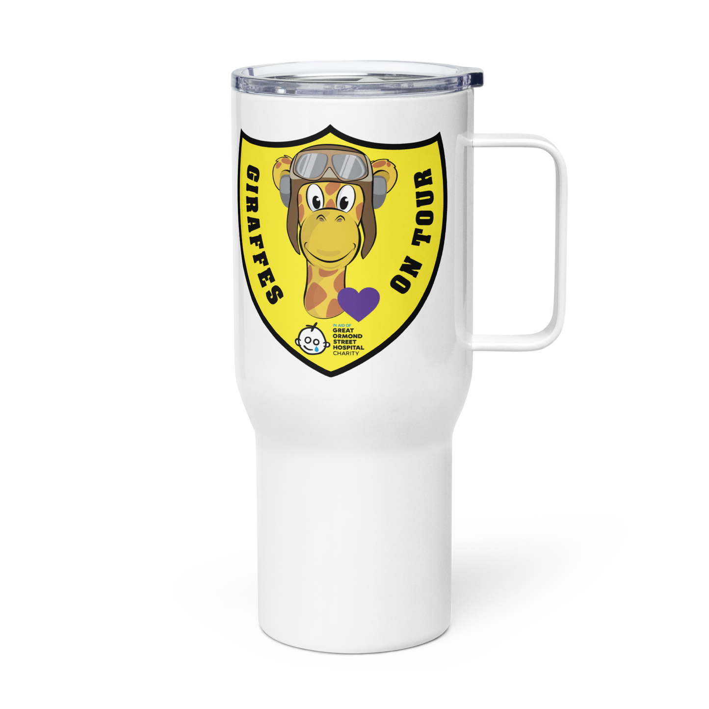 Giraffes On Tour Logo Travel mug