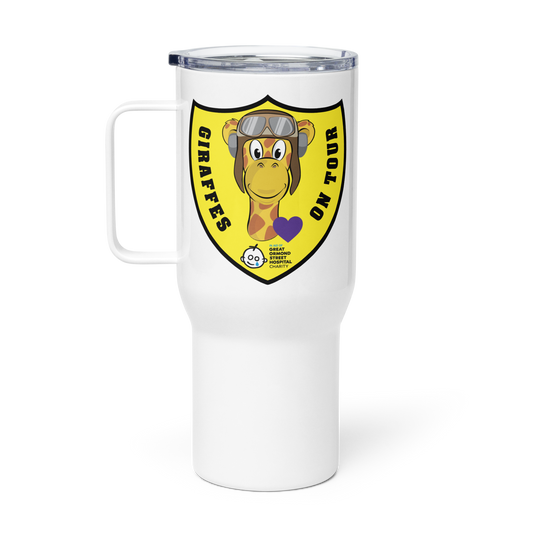 Giraffes On Tour Logo Travel mug