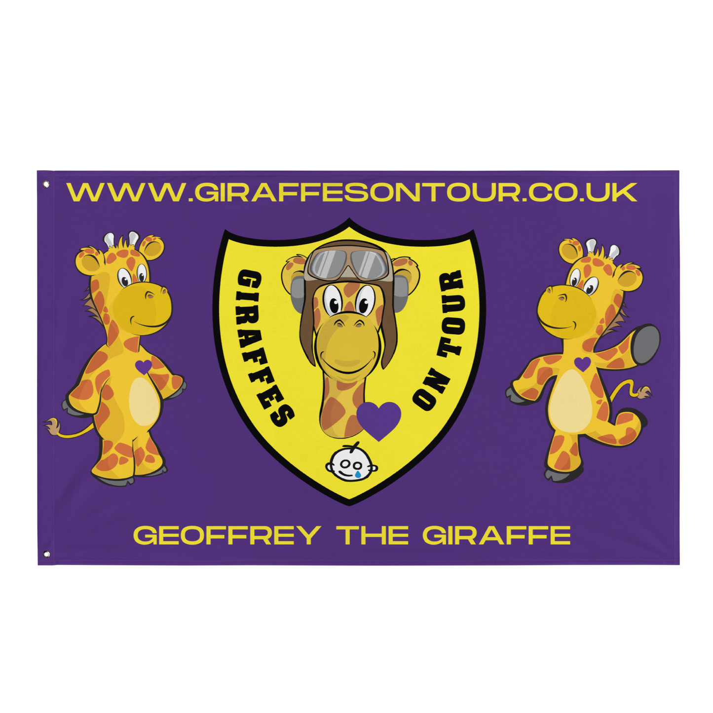 Giraffes On Tour Logo Flag