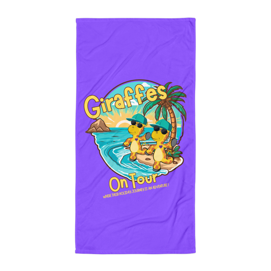 Giraffes On Tour Beach Towel